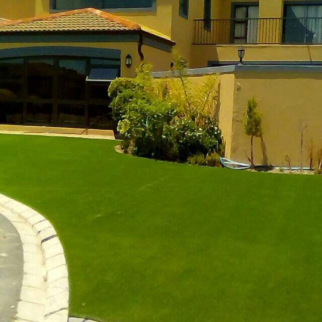 Pg artificial grass installation photo by team SimpleGrassTurf co za