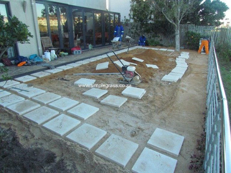 Grass stone pathway landscape 03 0 laying stone slab slates 